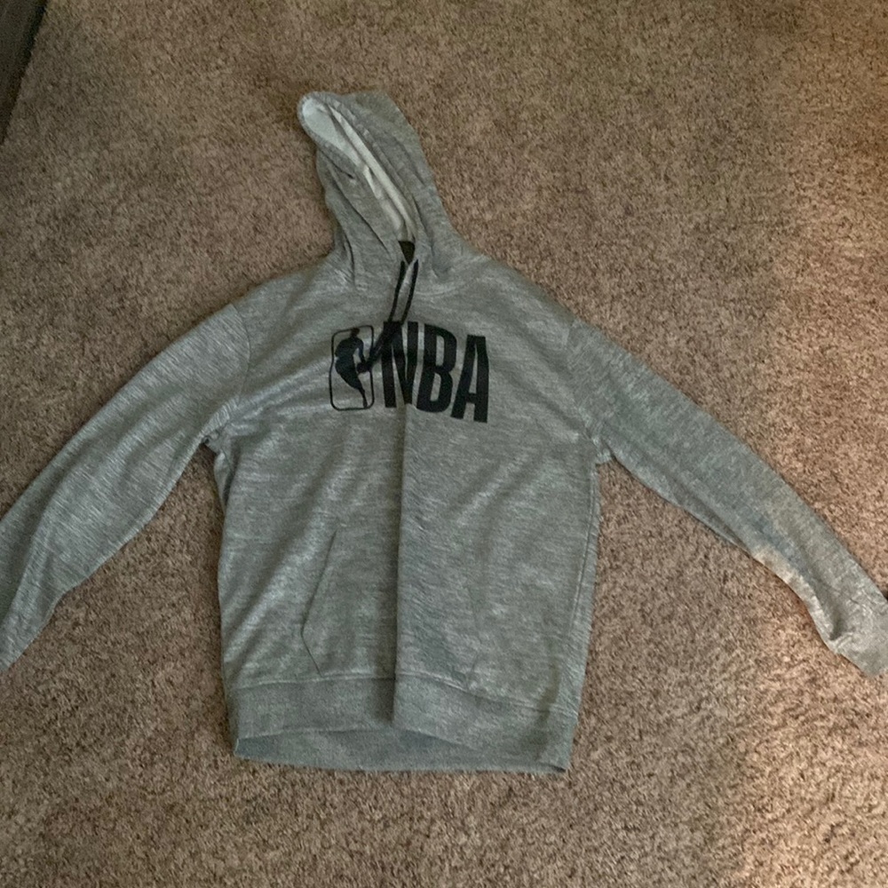 NBA mens hoodie grey detailed